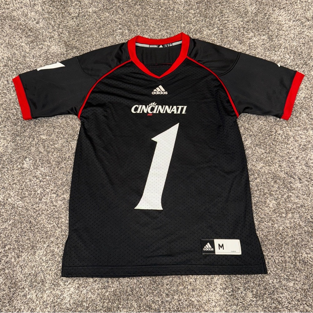 Adidas Cincinnati Bearcats College Football Jersey #1 Youth Medium Black